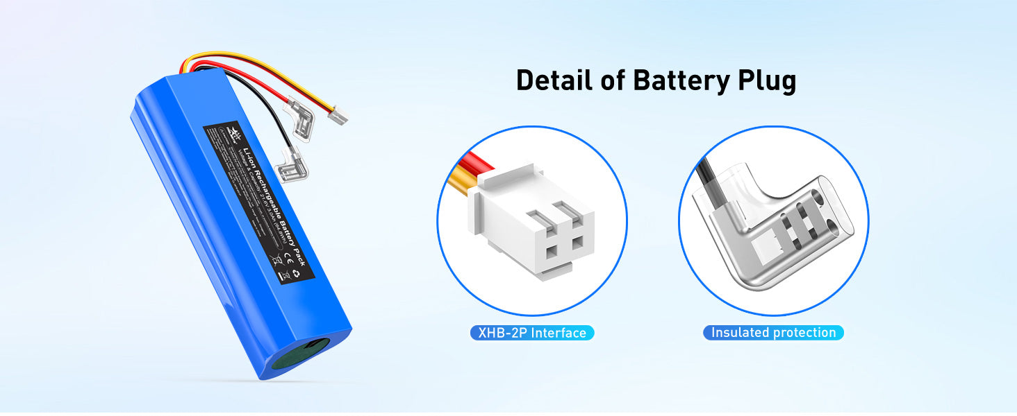 21.6V 3000mAh Replacement Battery for  Tineco