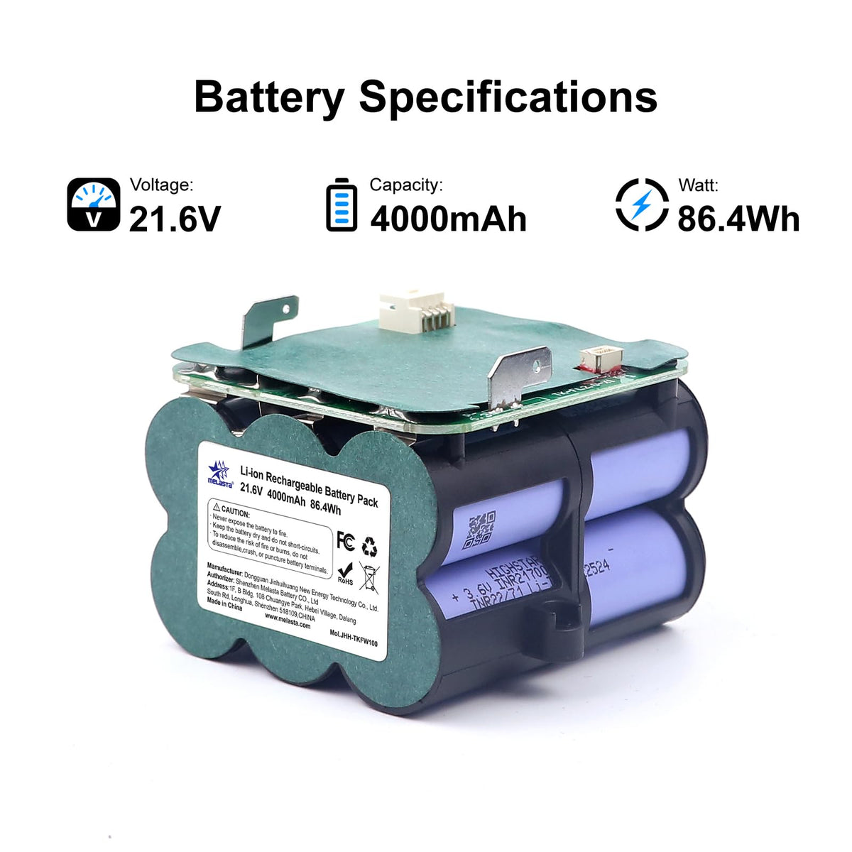 Tineco S5 PRO 2 / S5 Battery Replacement  21.6V 4000mAh