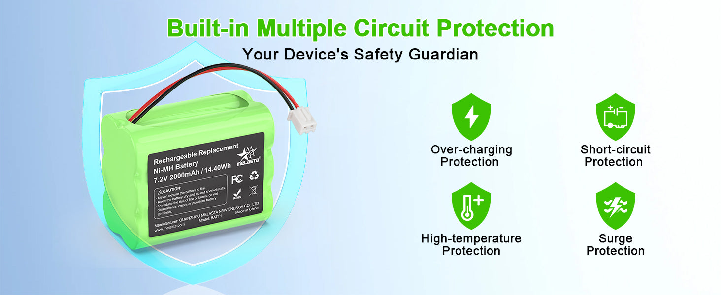 2GIG GC2/CP2 Control Panel Replacement Battery  7.2V 2000mAh