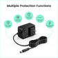 12V 2A AC DC Power Supply Charger, Universal Adapter with 8 Tips