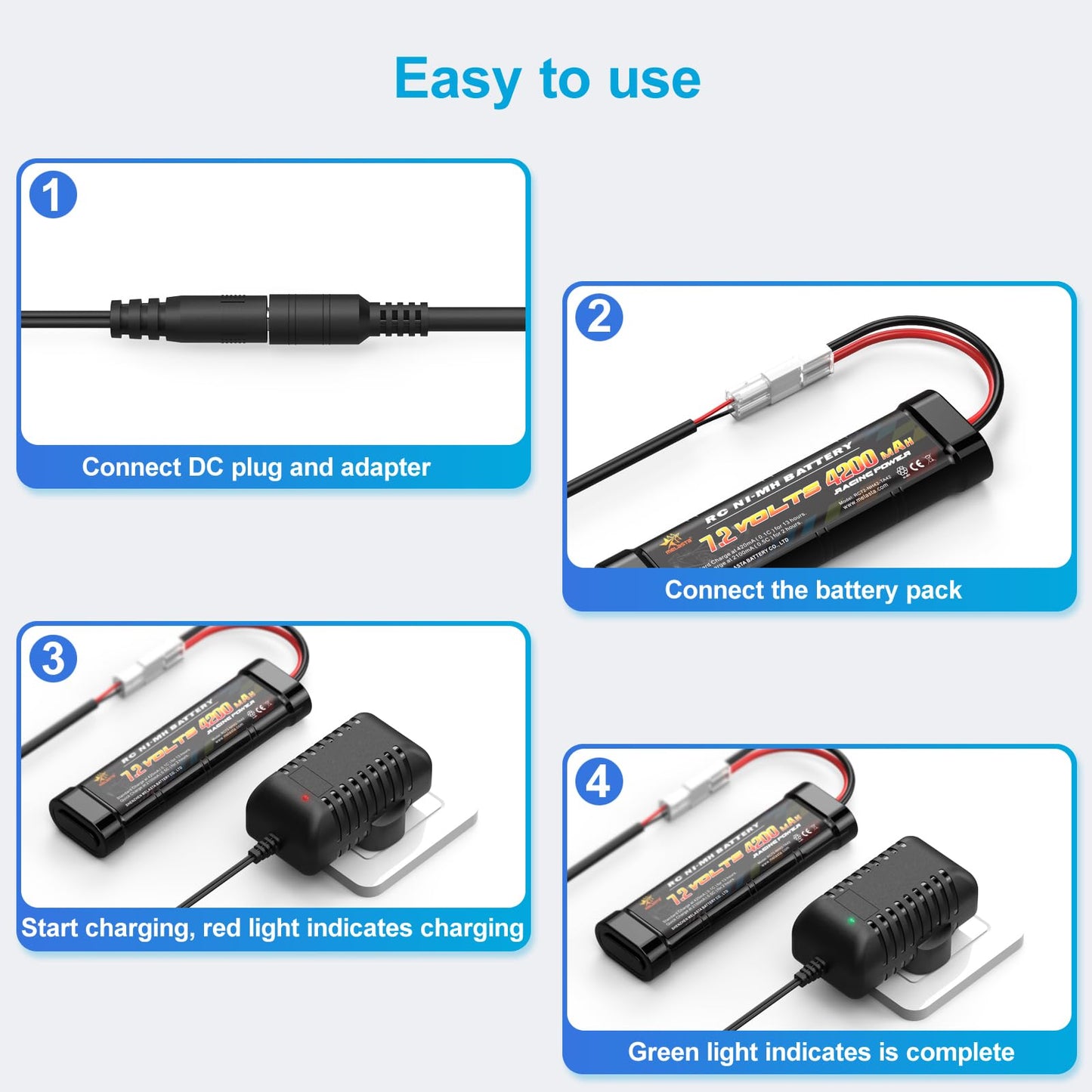 【UK Plug】Intelligent Universal Charger for Nimh/Nicd Rechargeable Battery