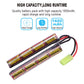 9.6V 1600mAh Airsoft Battery — 2-Pack Butterfly NiMH with Mini Tamiya Plug