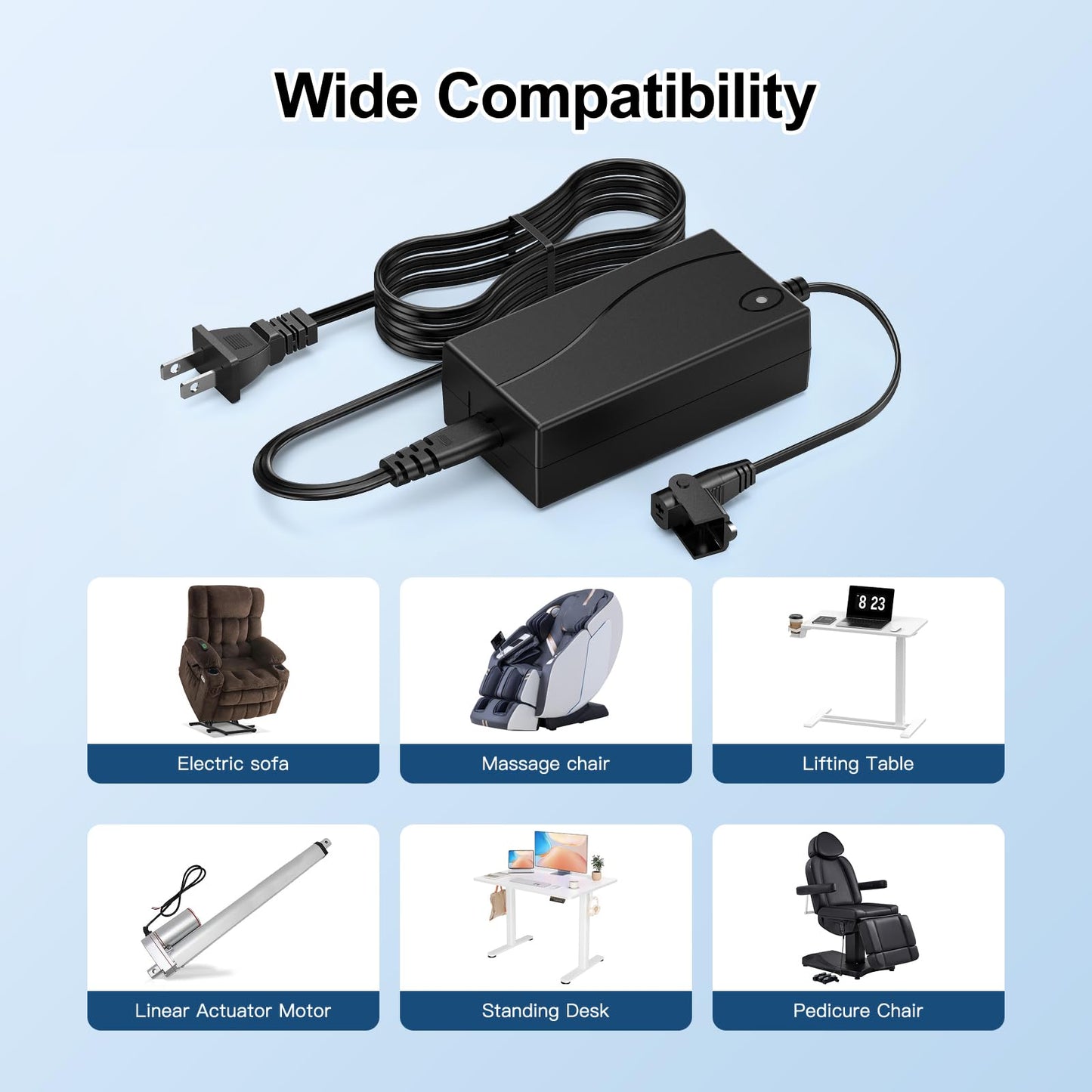 29V 2-Pin Power Supply for Recliner/Lift Chair – Class 2