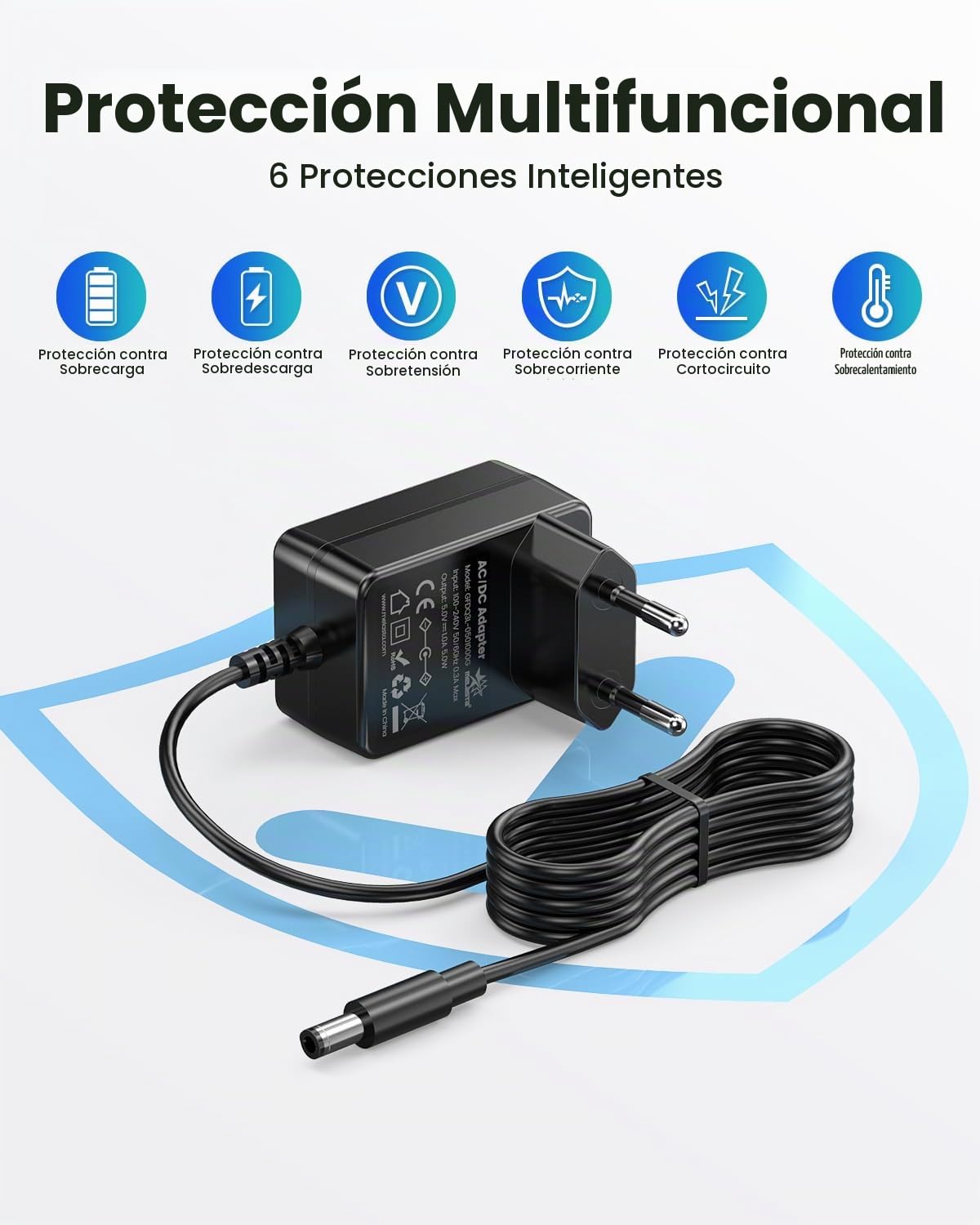 Power supply 5V 1000mA, AC/DC Adapter for LED Strip Lights