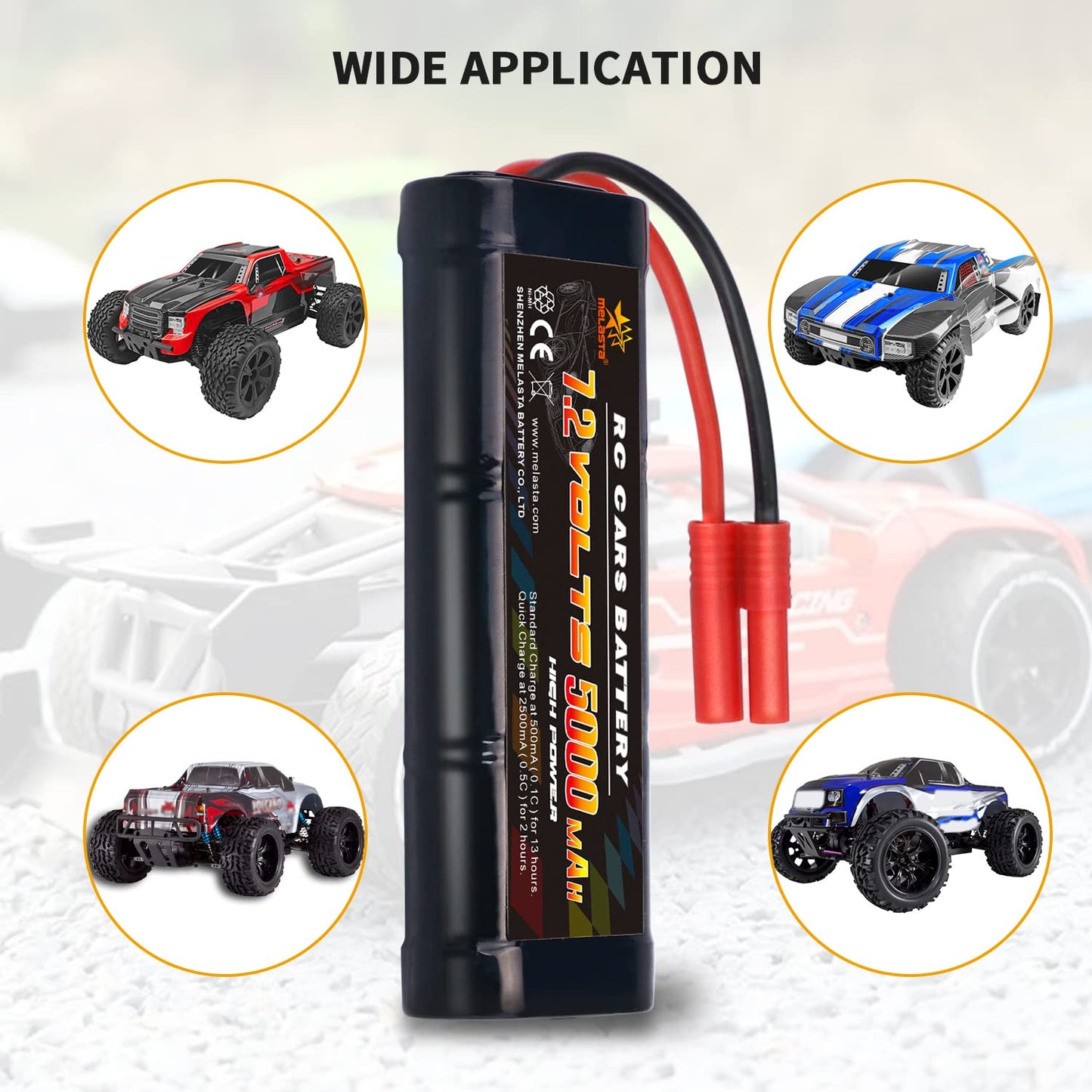 RC Battery for Redcat Racing – Banana Plug ( NiMH) 7.2V 5000mAh