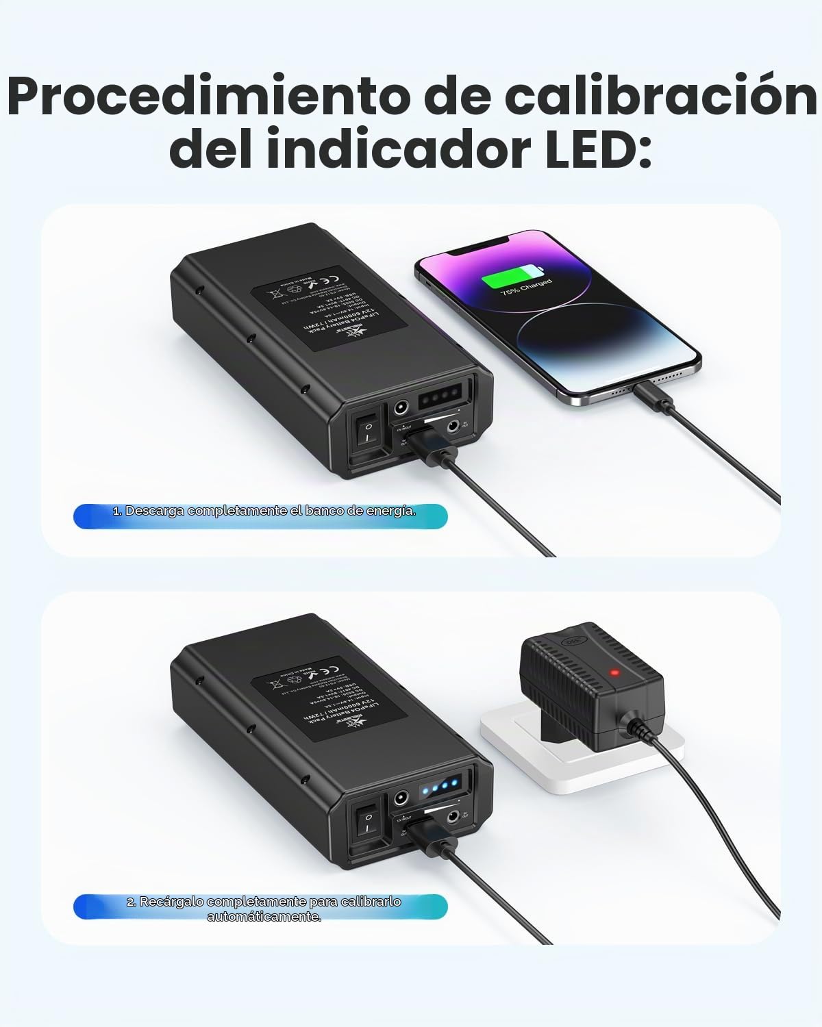 12V 6000mAh Power Bank with Multifunctional Charging Port