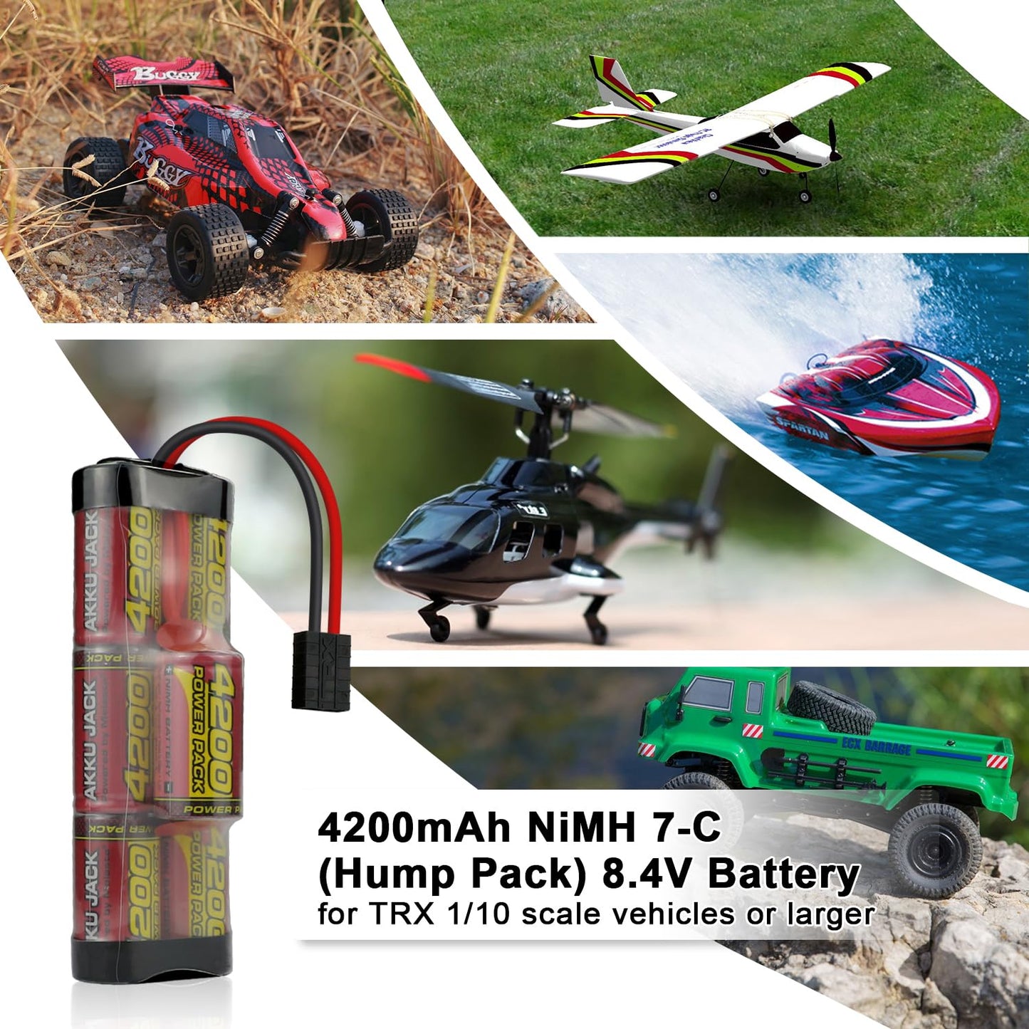 8.4V 4200mAh Hump NiMH Battery for Traxxas RC Cars