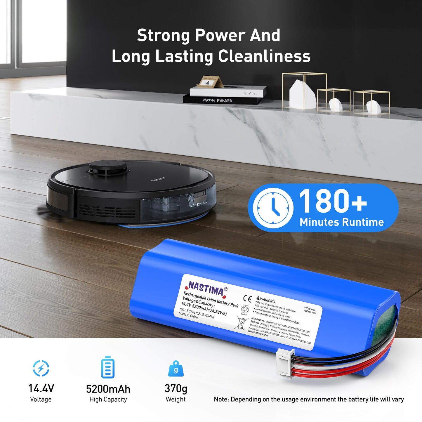 Ecovacs Deebot Ozmo 950 Replacement Battery 14.4V 5200mAh