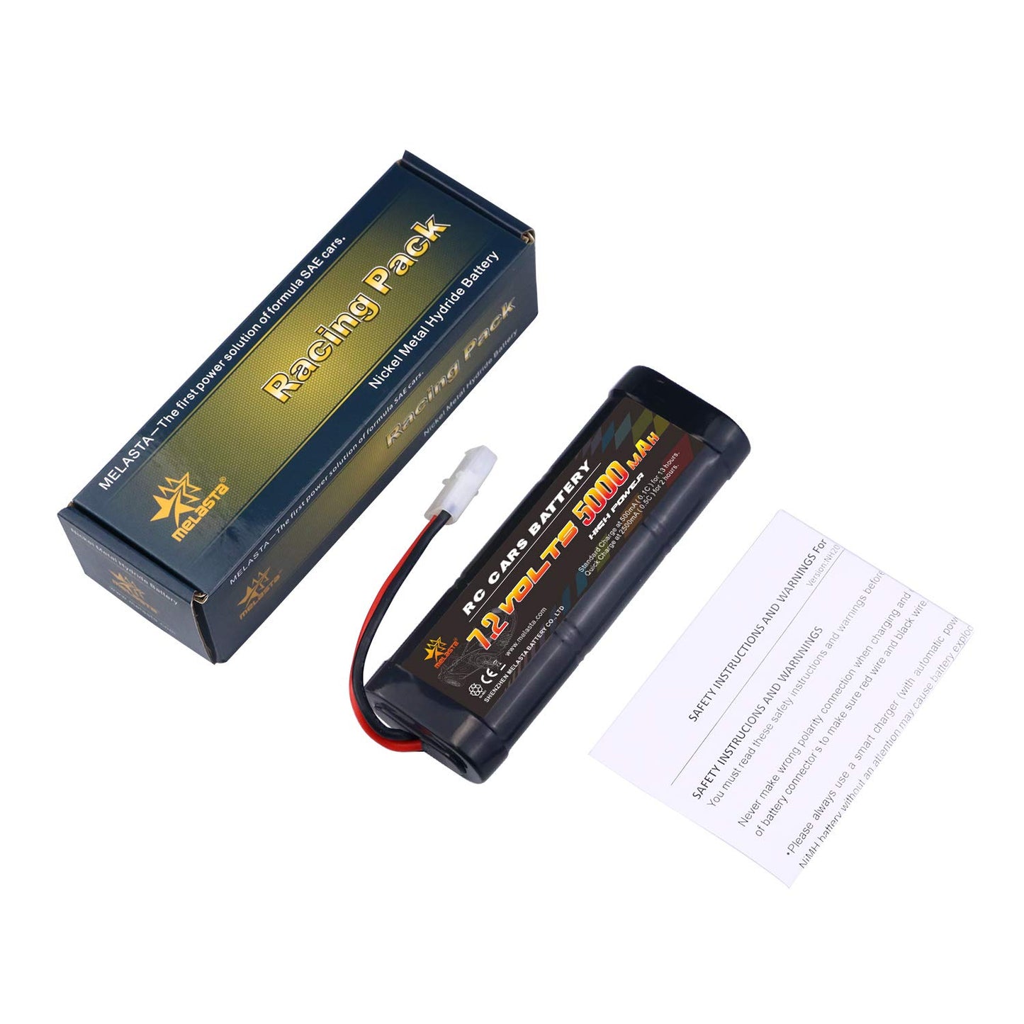 7.2V 5000mAh 6-Cell NiMH RC Battery for Cars/Trucks