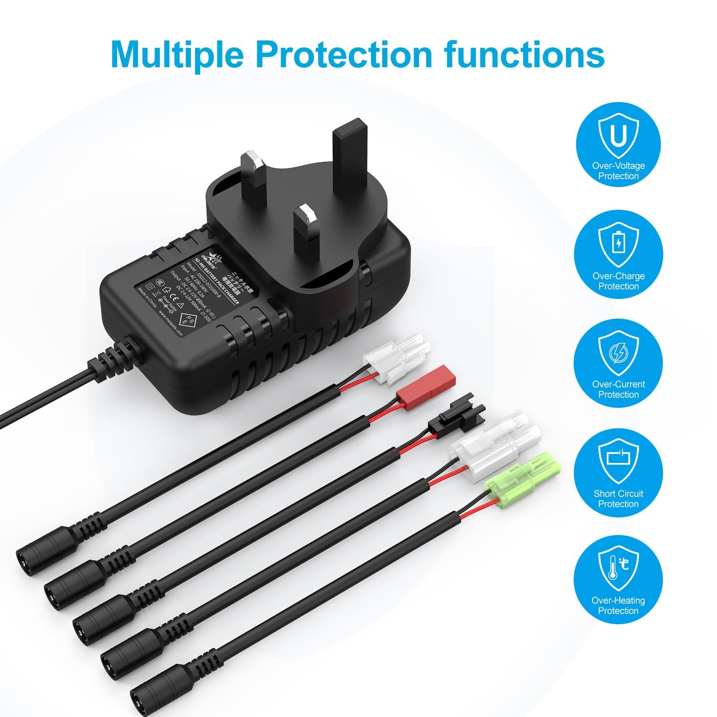【UK Plug】Intelligent Universal Charger for Nimh/Nicd Rechargeable Battery