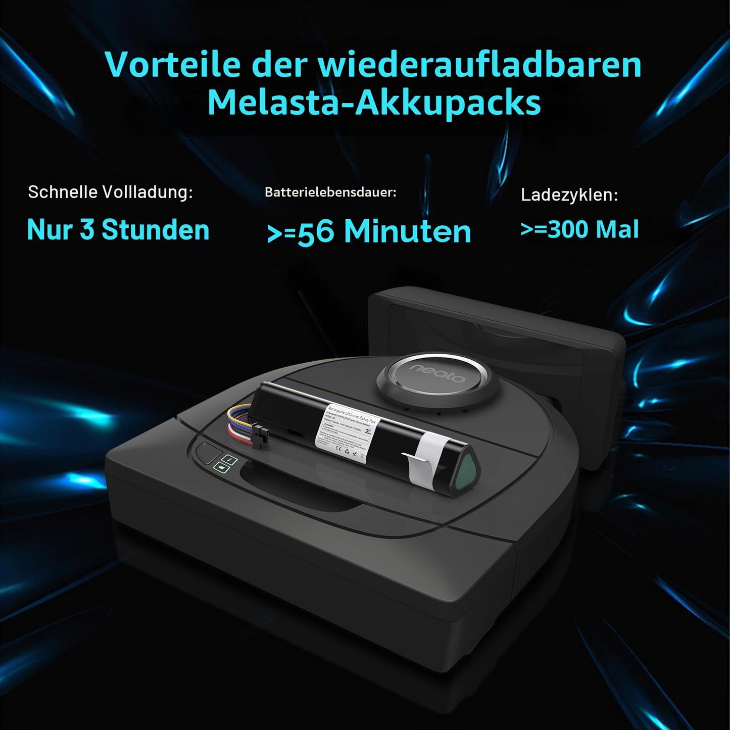 Neato Botvac D3/D4/D5/D6/D7 Battery 14.4V 5200mAh (945-0225 Compatible)