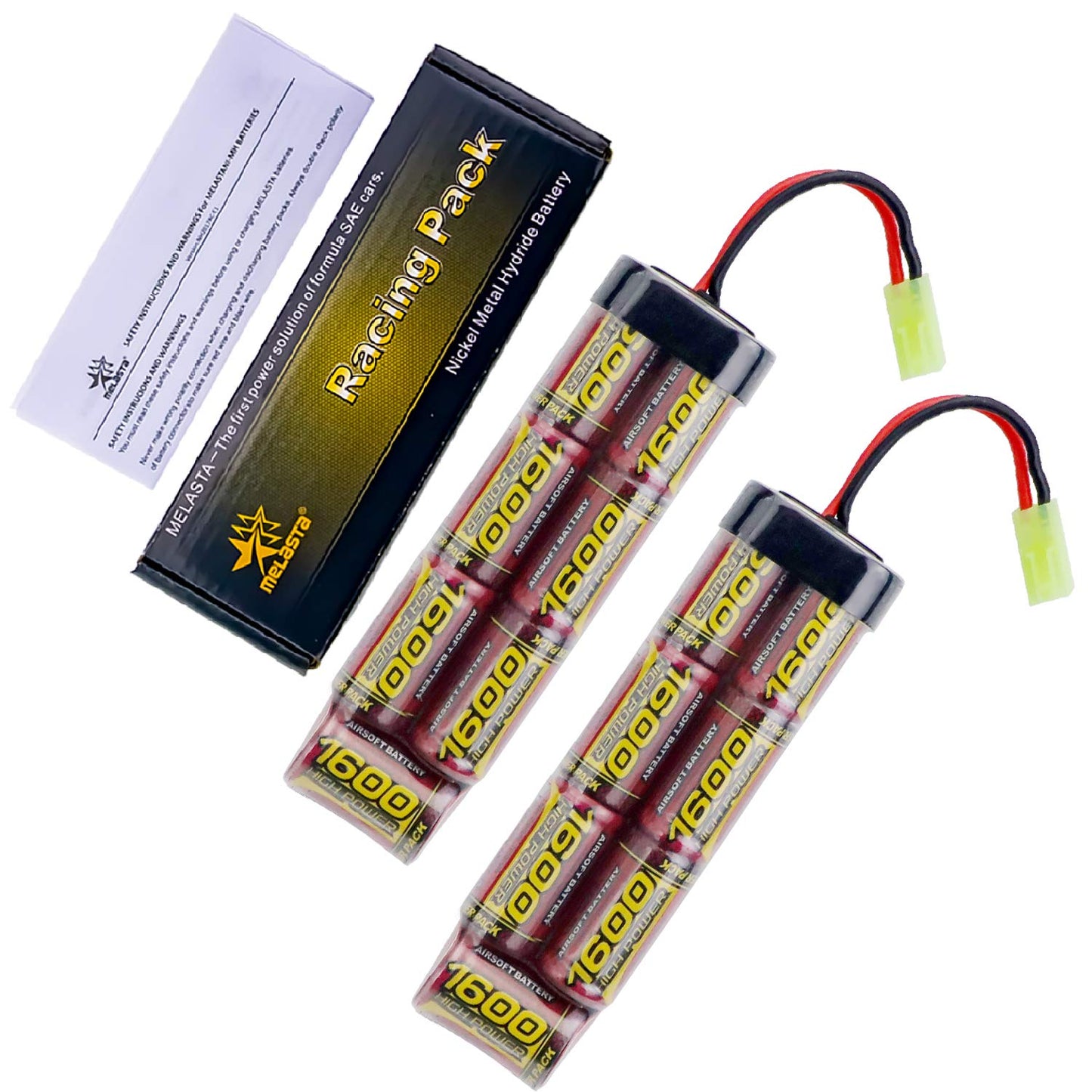 8.4V Airsoft Battery 1600mAh NiMH Battery with Mini Tamiya