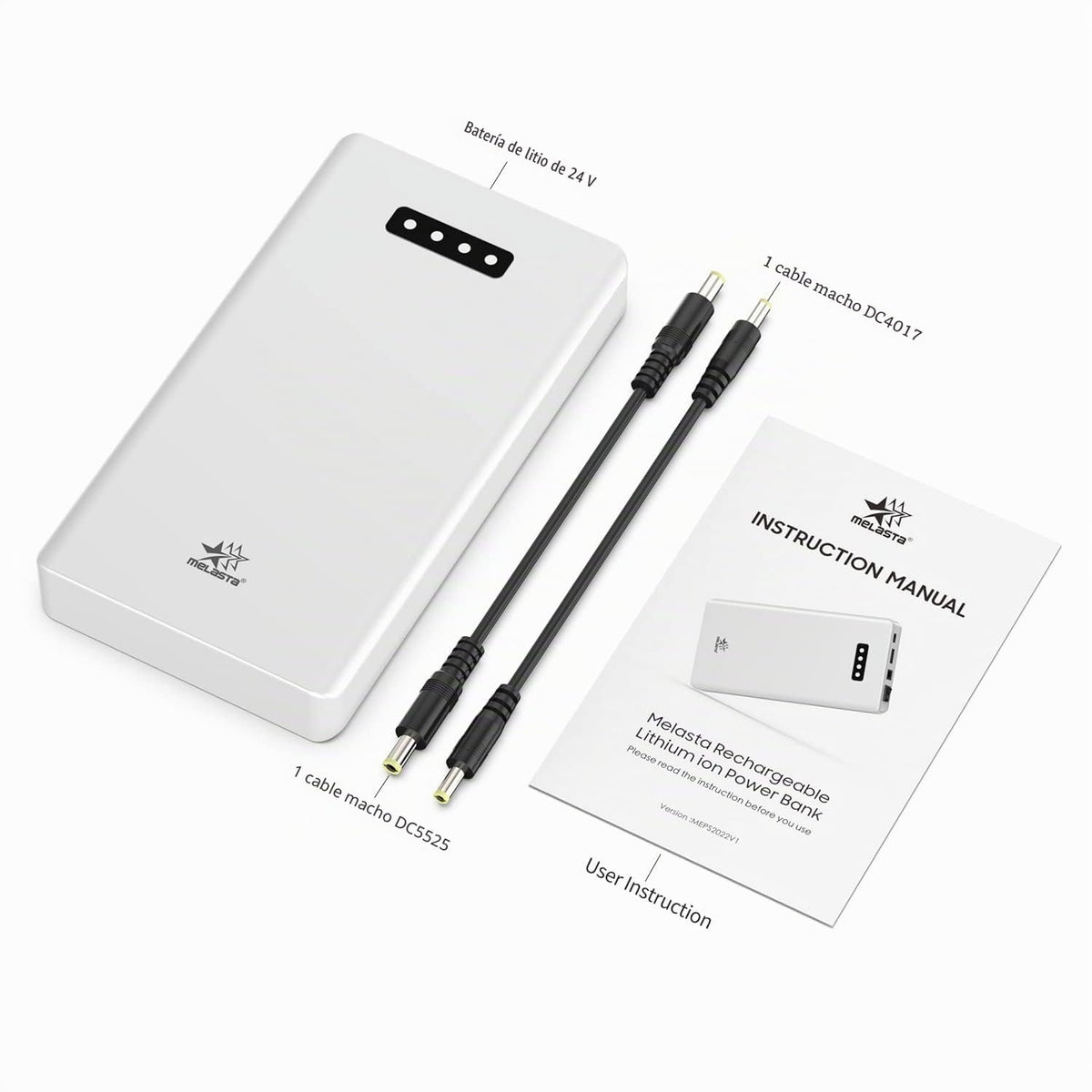 24V 3350mAh Power Bank with 9V DC & 5V USB Outputs, with Charger【EU】