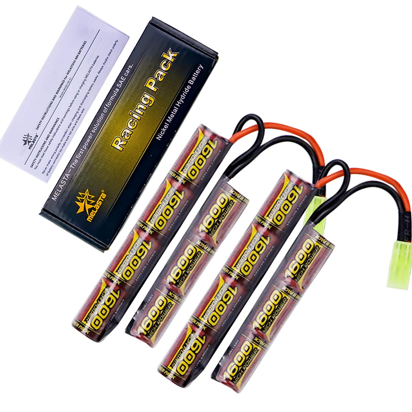 8.4V 1600mAh NiMH Airsoft Battery 2-Pack