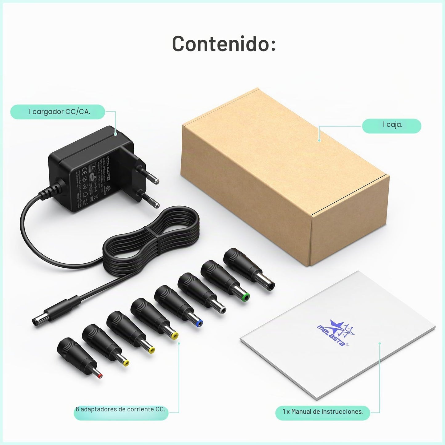 12V 1A AC/DC Power Adapter for 12V Electronics