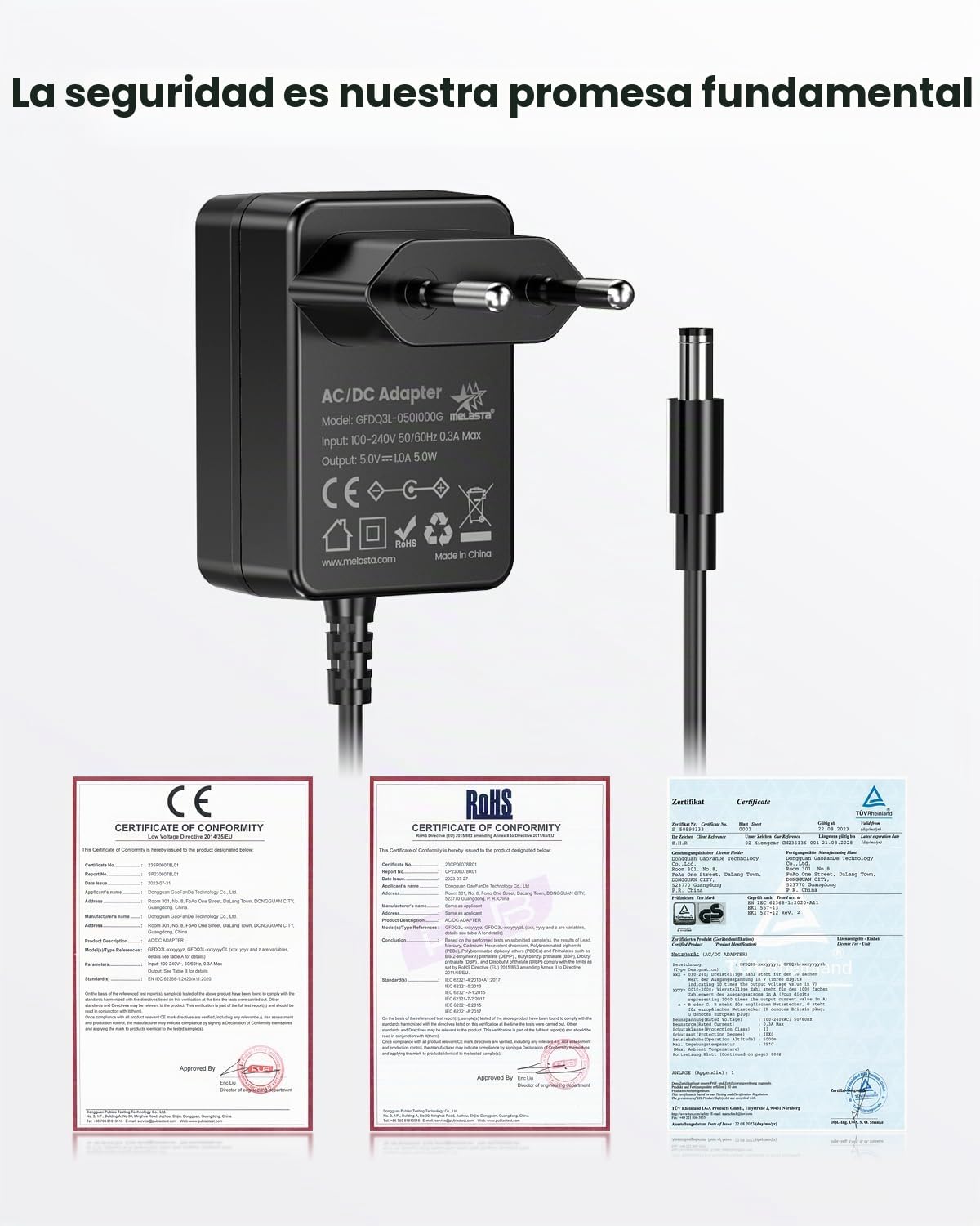 Power supply 5V 1000mA, AC/DC Adapter for LED Strip Lights