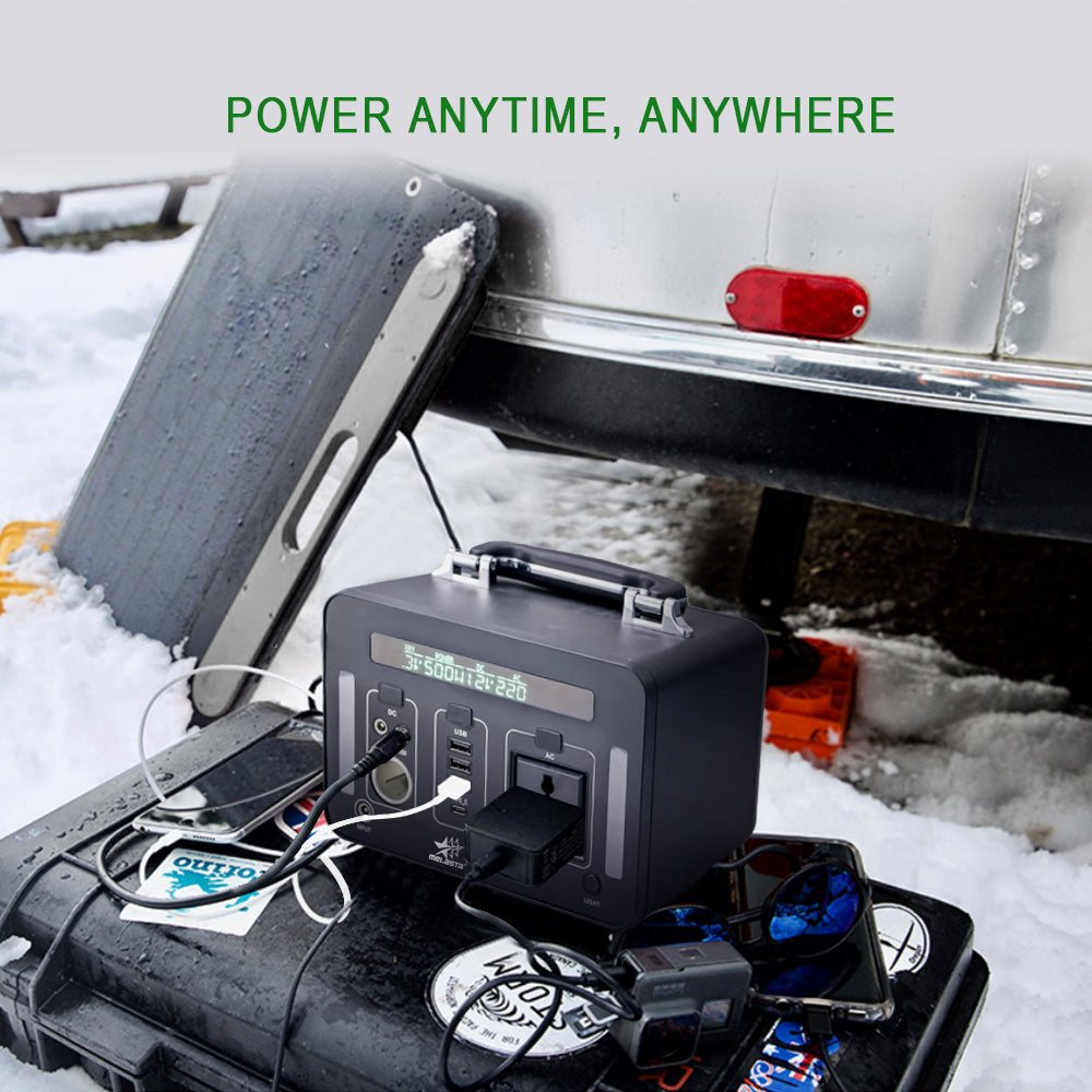 Generator Portable Power Station 220V 500Wh Emergency Backup Lithium Battery
