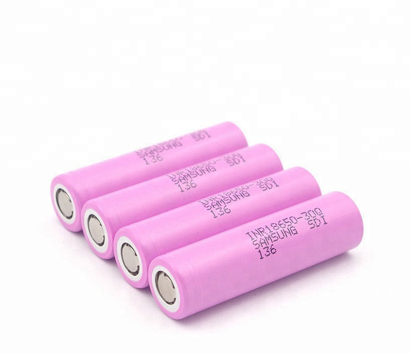 4 pack 18650 3.7V 3000mAh li-ion battery cells for flashlight