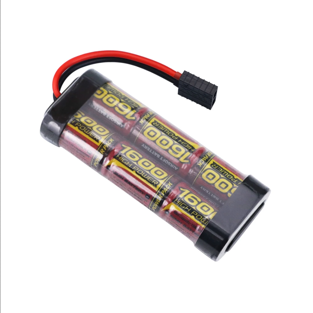 MELASTA 7.2V 2/3A NiMH 1600mAh 6 Cell Flat Battery Pack, Compatible with 1/16 RC Car