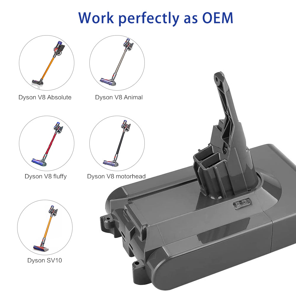 3500mAh 21.6V Battery For Dyson V8 Absolute Fluffy Animal