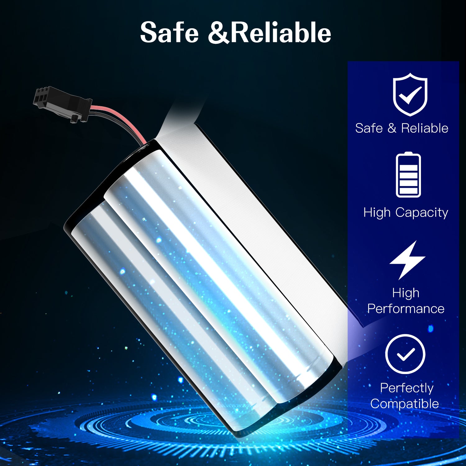 Batterie Li ion compatible avec Ecovacs type S07 Li 222 3000 Batterie Li ion compatible avec Ecovacs type S07 Li 222 3000