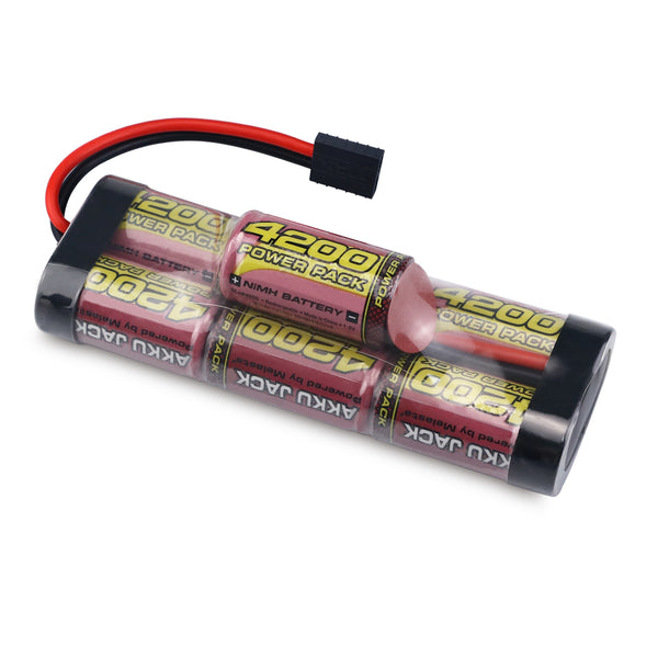 melasta 8.4V 4200mAh 7-Cell Hump NiMH Battery Pack, Compatible with RC Racing Car