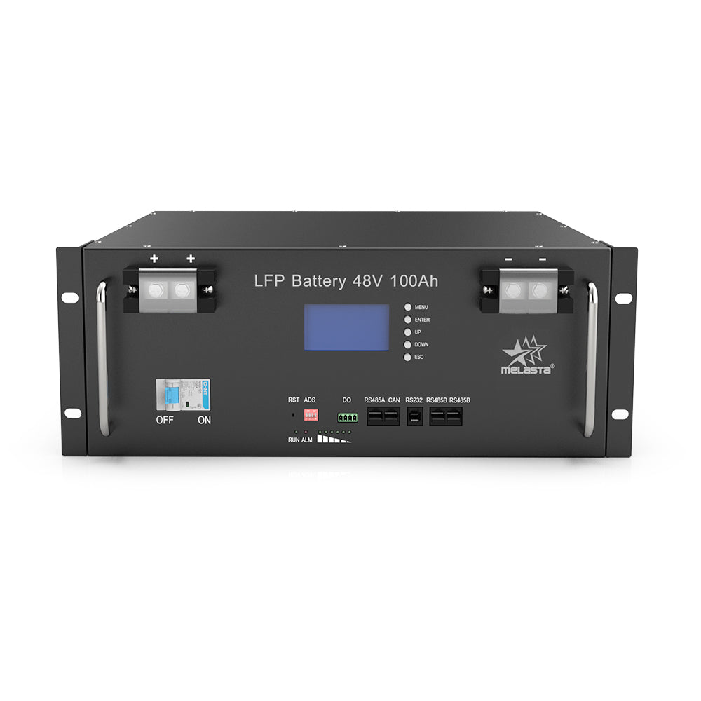 Smart 48V LiFePO4 Battery Module with Built-in BMS and LCD Display