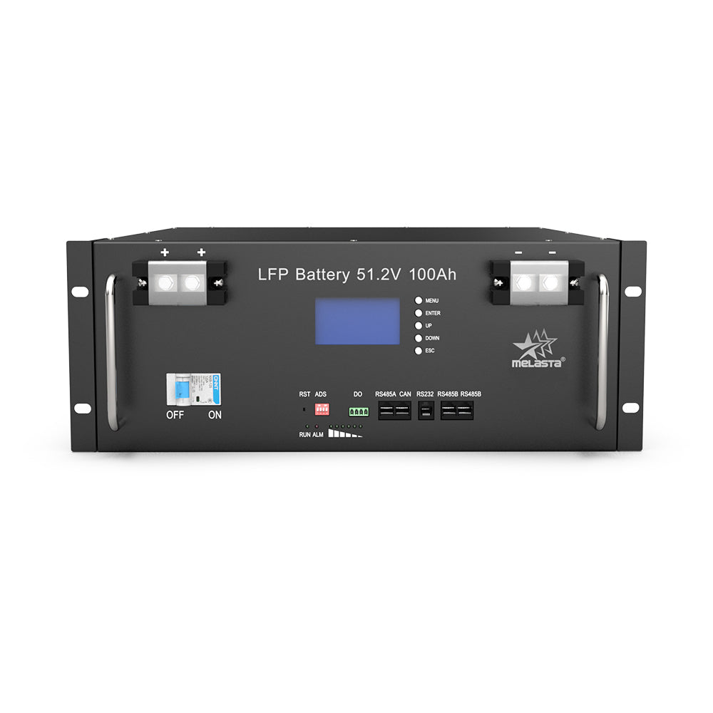 Smart 48V LiFePO4 Battery Module with Built-in BMS and LCD Display