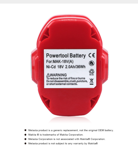 18v 2000mAh Ni-Cd replacement battery  for Makita