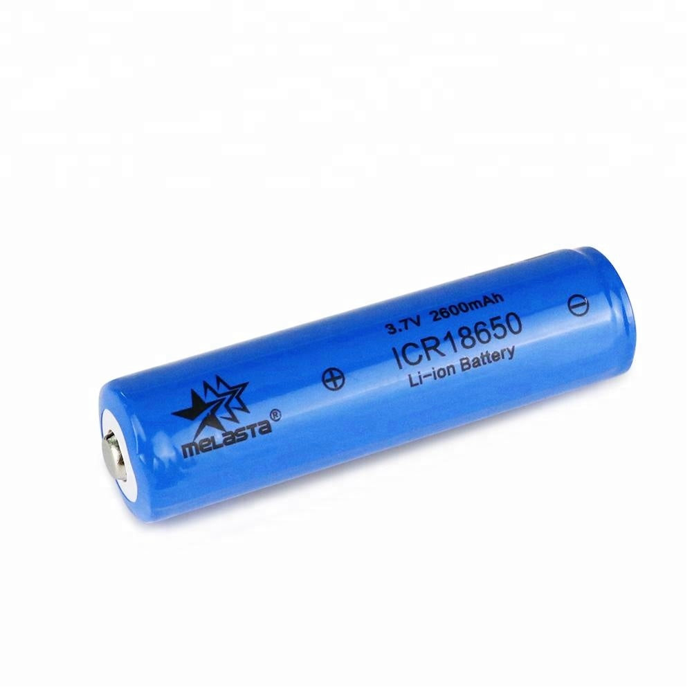 4-Pack of ICR 18650 Blue Lithium-Ion Rechargeable Batteries - 3.7V 2600mAh  by