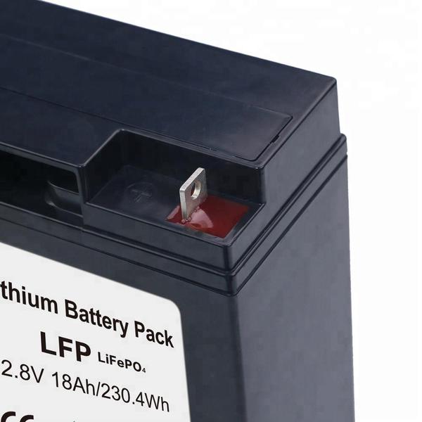12.8V 18Ah LiFePo4 battery pack for AGM lead acid battery