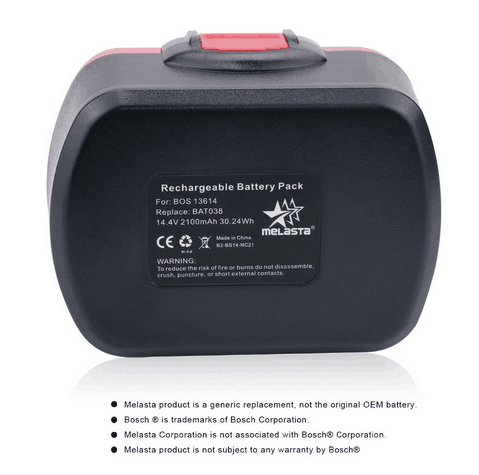 14.4V 2100mAh Ni-Cd Replacement Battery for Bosch