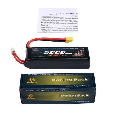 14.8V 5000mAh Lipo Battery with XT60 Plug for Drone