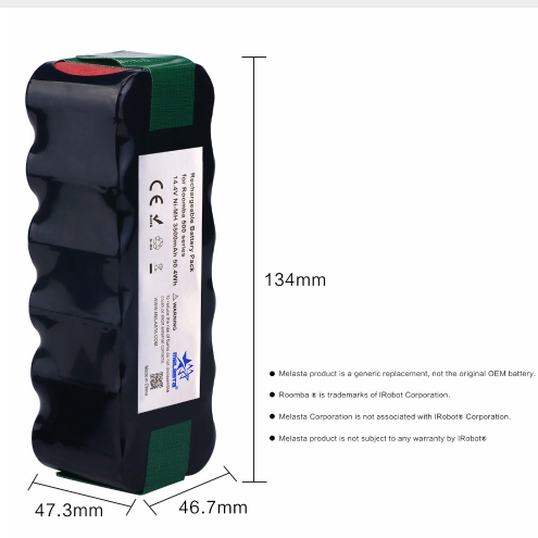 3.5Ah 14.4V NIMH Replacement battery for iRobot Roomba