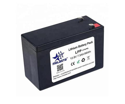 12V 7.5Ah ABS case rechargeable LiFePO4  battery pack