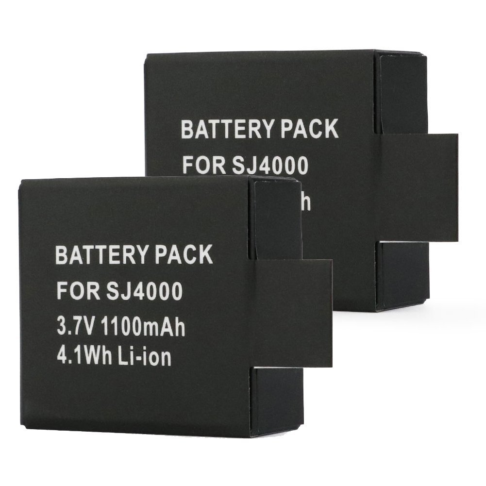 2 pack 3.7V 1100MAH Lithium-ion  Camera Battery for SJ4000