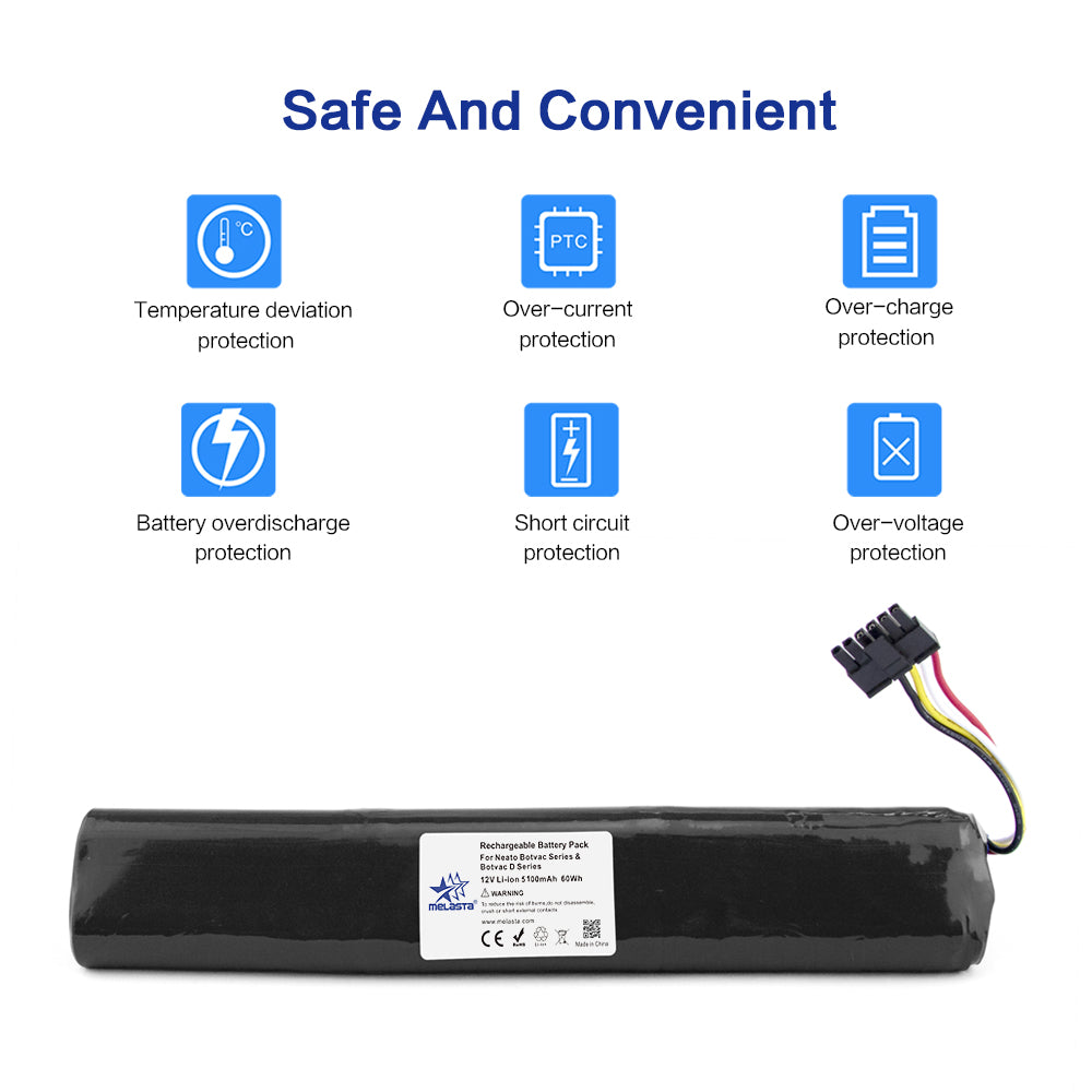 12V 5100mAh Li-ion Replacement Battery for Neato Botvac D Series