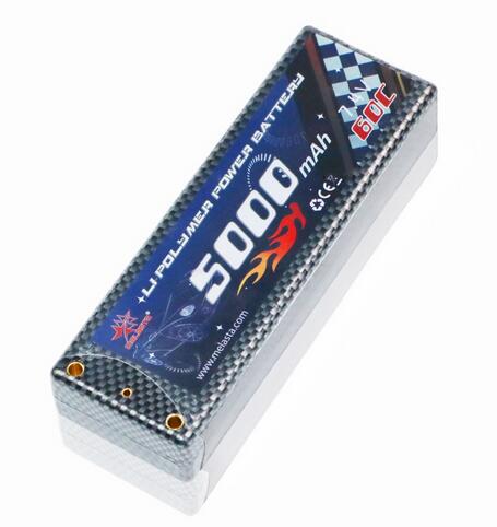 7.4V 5000mAh Lipo Battery for RC Car with DT plug