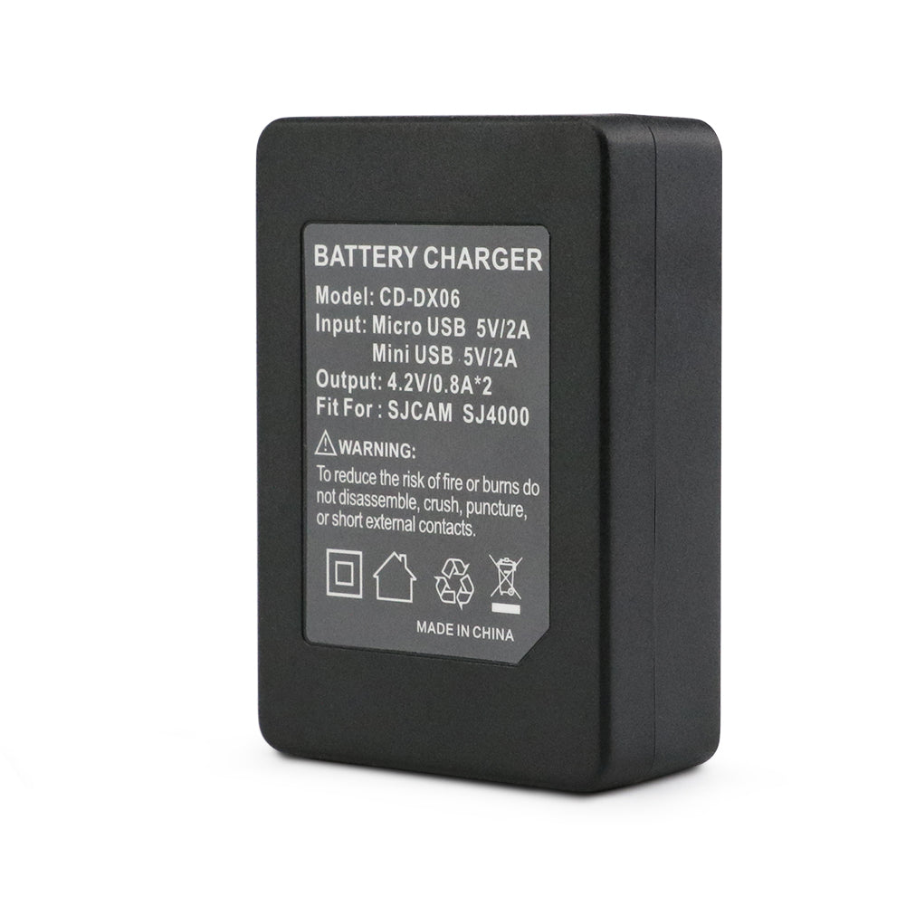 Battery Charger with 1100mAh Battery for Sjcam sj4000