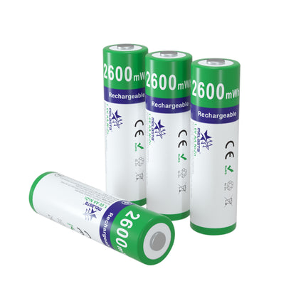 8PCS NIZN AA 1.6V 2600mWh Rechargeable Battery