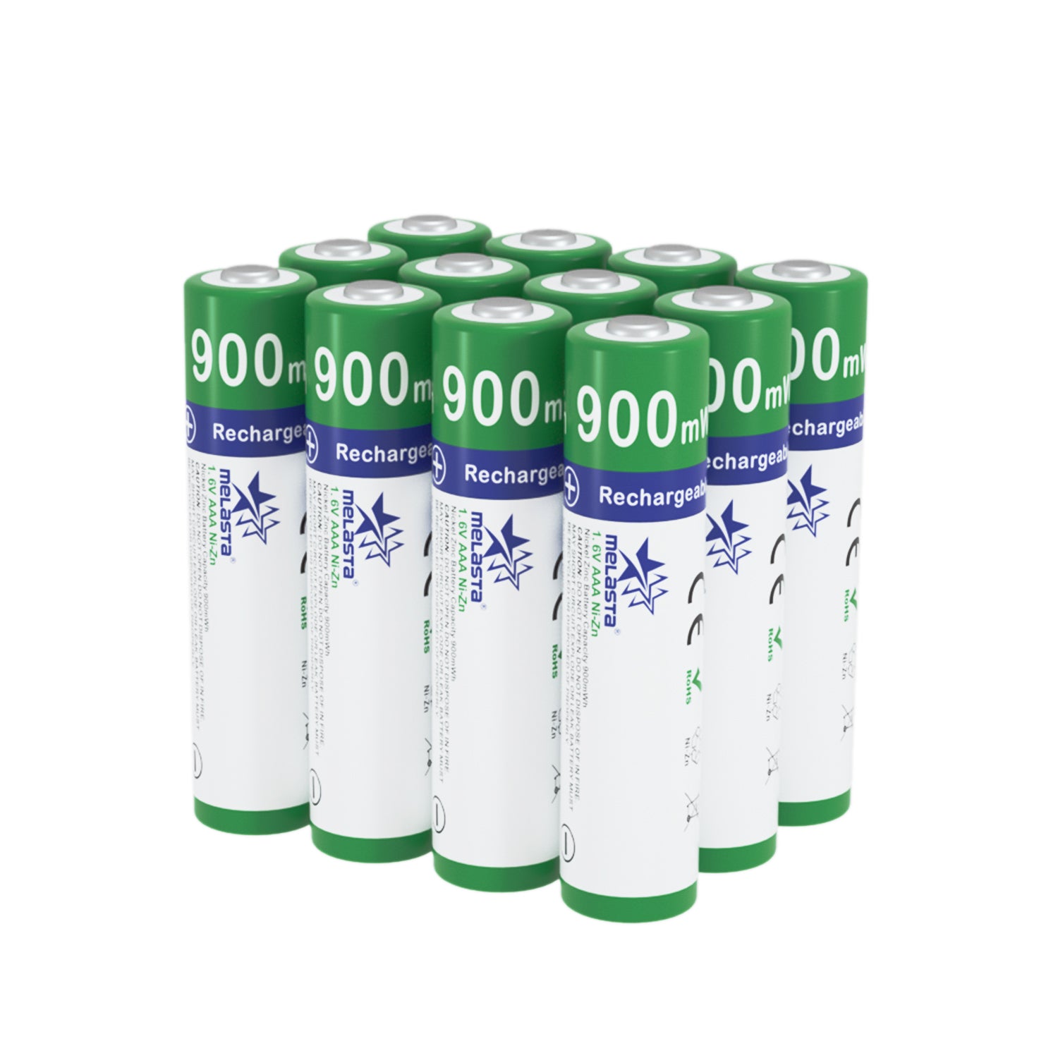 16PCS AAA 900mWh 1.6V Ni-Zn rechargeable battery – Melasta